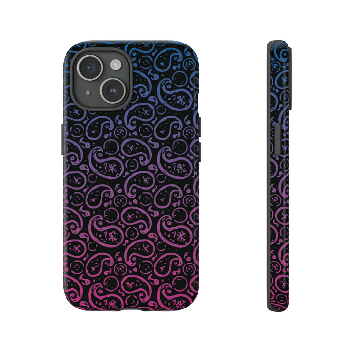 Cute IPhone Case | iPhone 15 Case | iPhone 15 Pro Max Case, Iphone 14 Case, Iphone 14 Pro Max Case IPhone Case for Art Lovers, Paisley Blue Pink - Studio40ParkLane