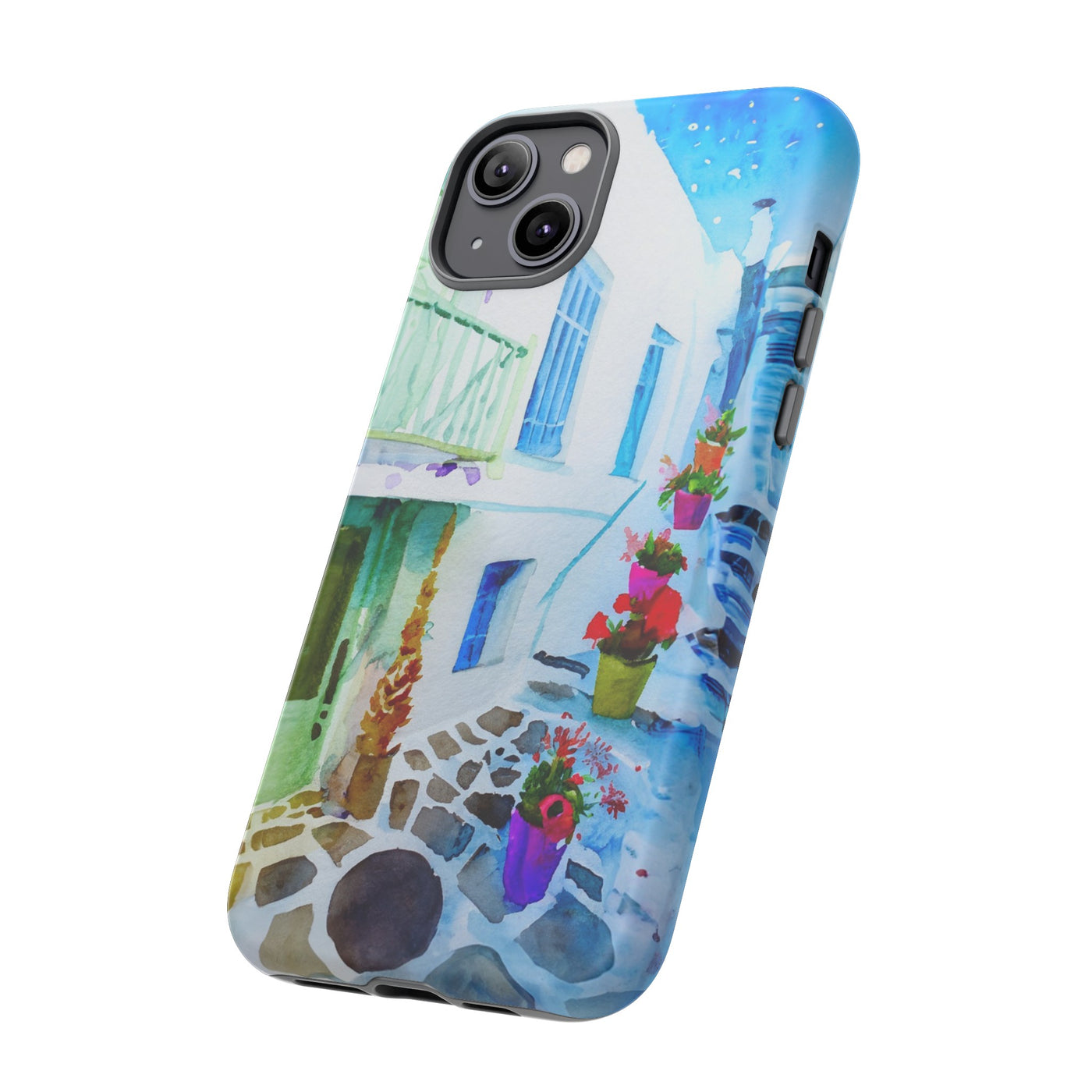 Impact Resistant, Greece House, Cute Phone Cases for Samsung S24, S23, S22, S21, IPhone 15 pro Iphone 14 pro Iphone 13 IPhone 12 Iphone 11