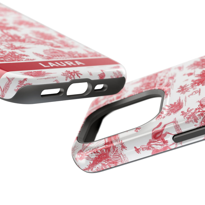 Magsafe French Toile Personalized Initial Custom Gift for Her Cute Phone Cases for Iphone 16 Pro Max | iPhone 15 Case | iPhone 15 Pro Max Case, Iphone 14, 13, 12, 11, 10, 8, 7 - Studio40ParkLane