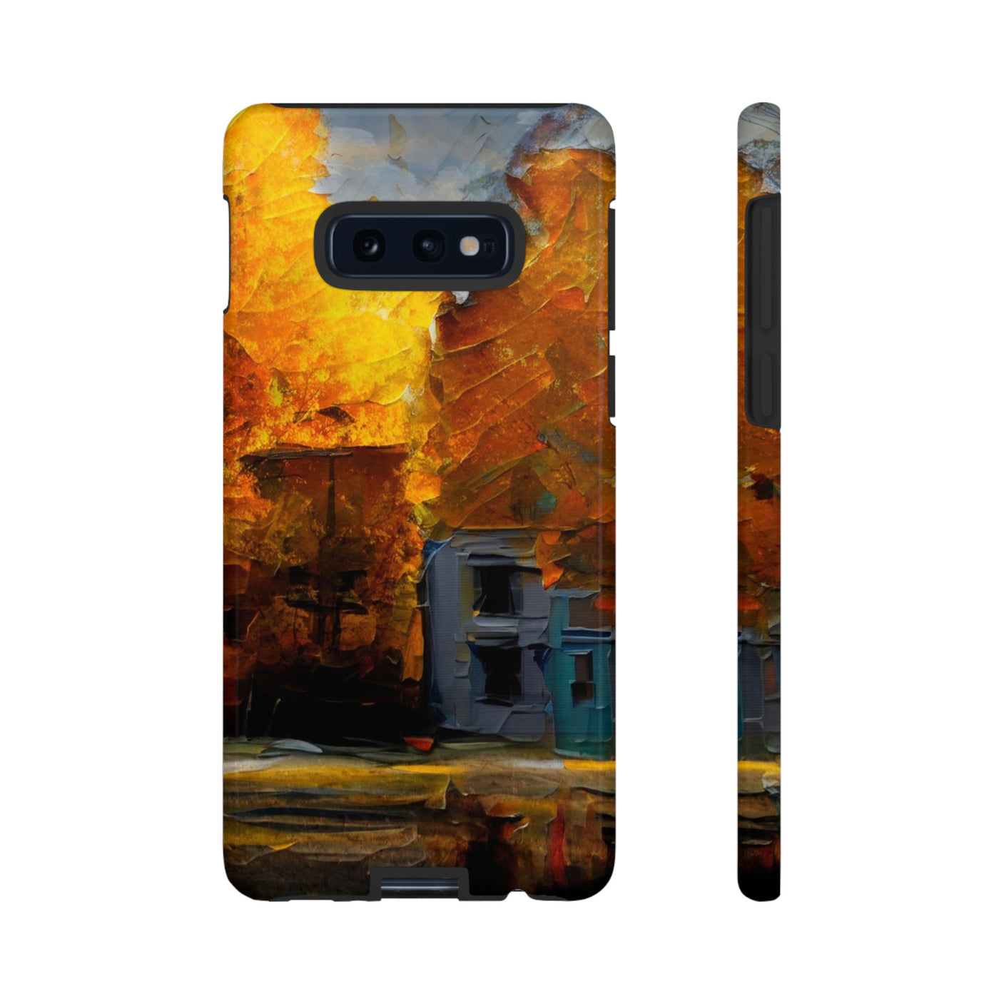 Impact Resistant, Fall Leaves Oil Painting, Cute Phone Cases for Samsung S24, S23, S22, S21, IPhone 15 pro Iphone 14 pro Iphone 13 IPhone 12 Iphone 11