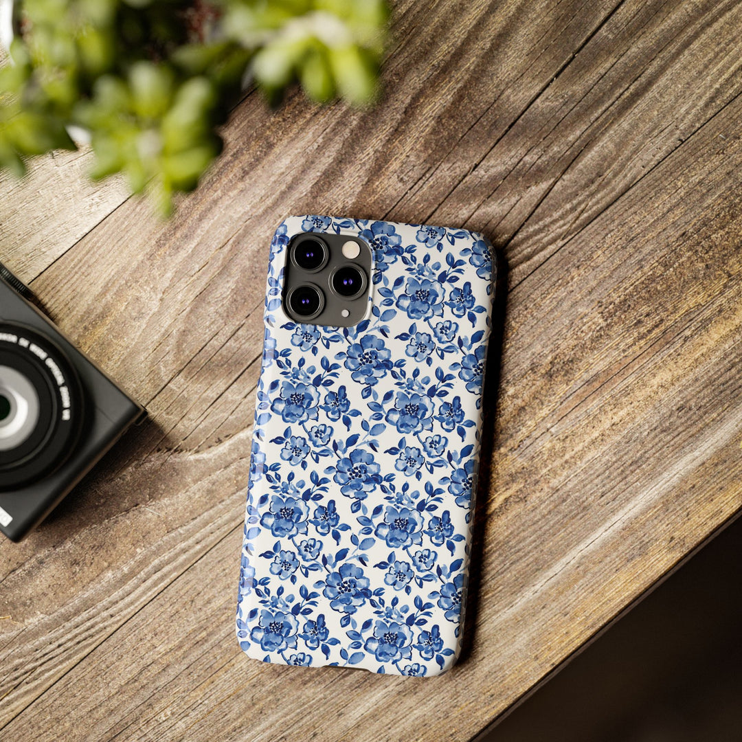 Slim Blue Chinoiserie Gift for Her Cute Phone Cases for Iphone 16 Pro Max | iPhone 15 Case | iPhone 15 Pro Max Case, Iphone 14, Iphone 14 Pro Max, Iphone 13 12 11 8 7 - Studio40ParkLane