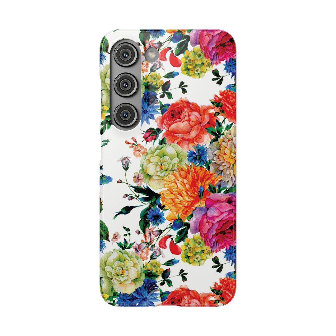 Sleek Snap Colorful Flowers Cute Phone Case for iPhone 16 15 14 13 12 11 X Xs Max Xr Pro Plus Samsung Galaxy S24 S23 S22 S21 S20 Note Ultra