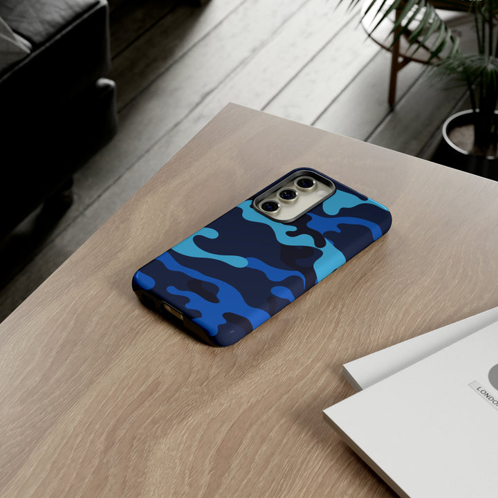 Cute Samsung Phone Case | Aesthetic Samsung Phone Case | Galaxy S23, S22, S21, S20 | Blue Camouflage, Protective Phone Case - Studio40ParkLane