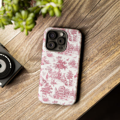 Premium Tough French Toile Gift for Her Cute Phone Cases for Samsung S25, S24, S23, S22, S21 Iphone, 16, 15, 14, 13, 12 Plus Max Pro Ultra - Studio40ParkLane