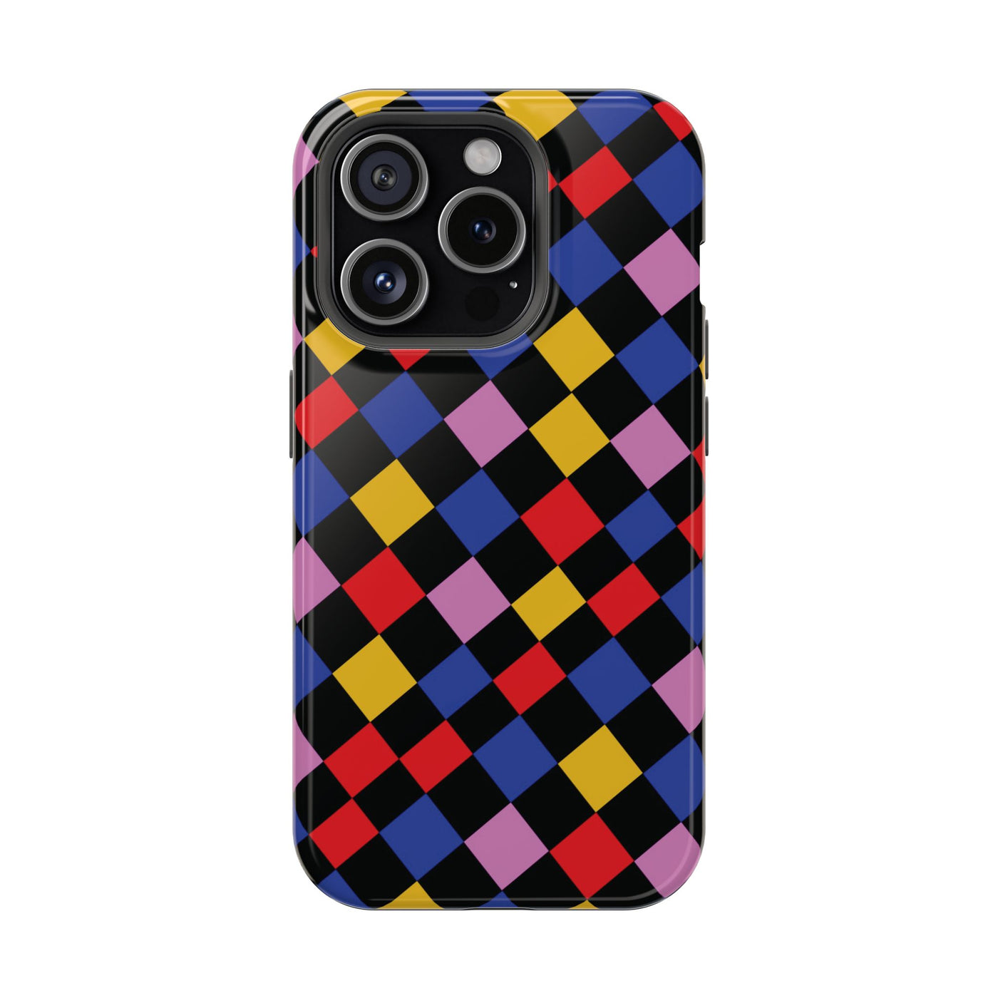 Aesthetic Colorful Checkerboard Tough Magsafe Phone Case - For iPhone 17 Pro Max iPhone 16 Pro iPhone 15 Iphone 14 Plus 13 Pro 12 11 Gift - Studio40ParkLane