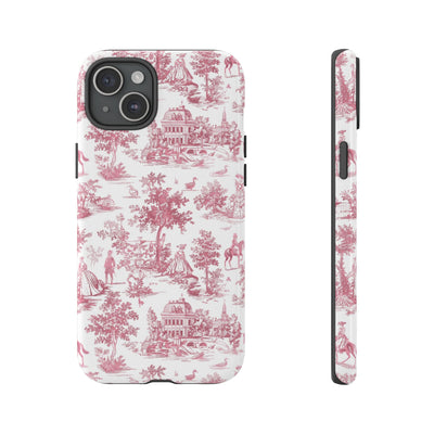 Premium Tough French Toile Gift for Her Cute Phone Cases for Samsung S25, S24, S23, S22, S21 Iphone, 16, 15, 14, 13, 12 Plus Max Pro Ultra - Studio40ParkLane