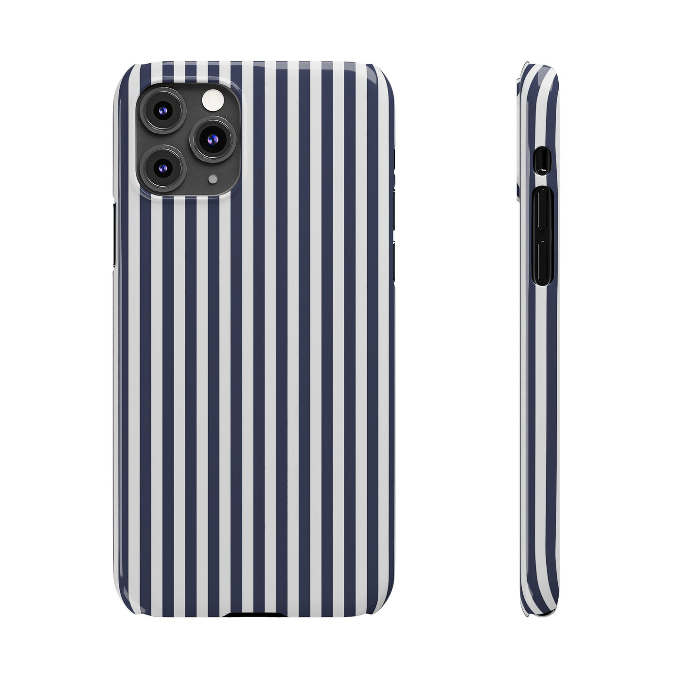 Slim Navy Blue Striped Cute Phone Case for Iphone 16 - | iPhone 15 Pro Max Case | iPhone 14 Case Iphone 13 12 11 10 9 8 7 XS X Gift for Her - Studio40ParkLane
