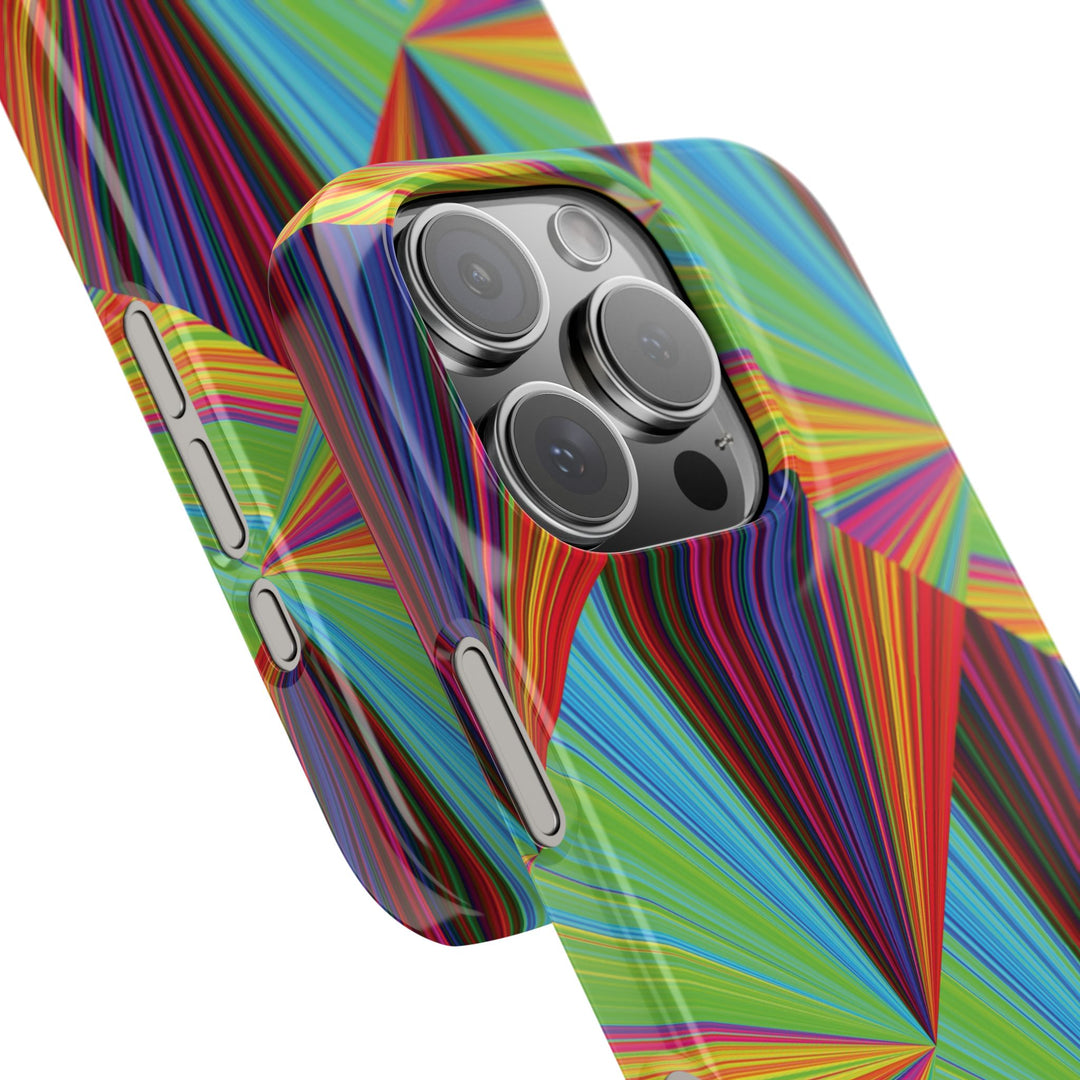 Slim Triangle Kaleidoscope Colors Gift for Her Cute Phone Cases for Iphone 16 Case | iPhone 15 Case | iPhone 15 Pro Max Case, Iphone 14, Iphone 14 Pro Max, Iphone 13, 12, 11, 10, 8,7 - Studio40ParkLane