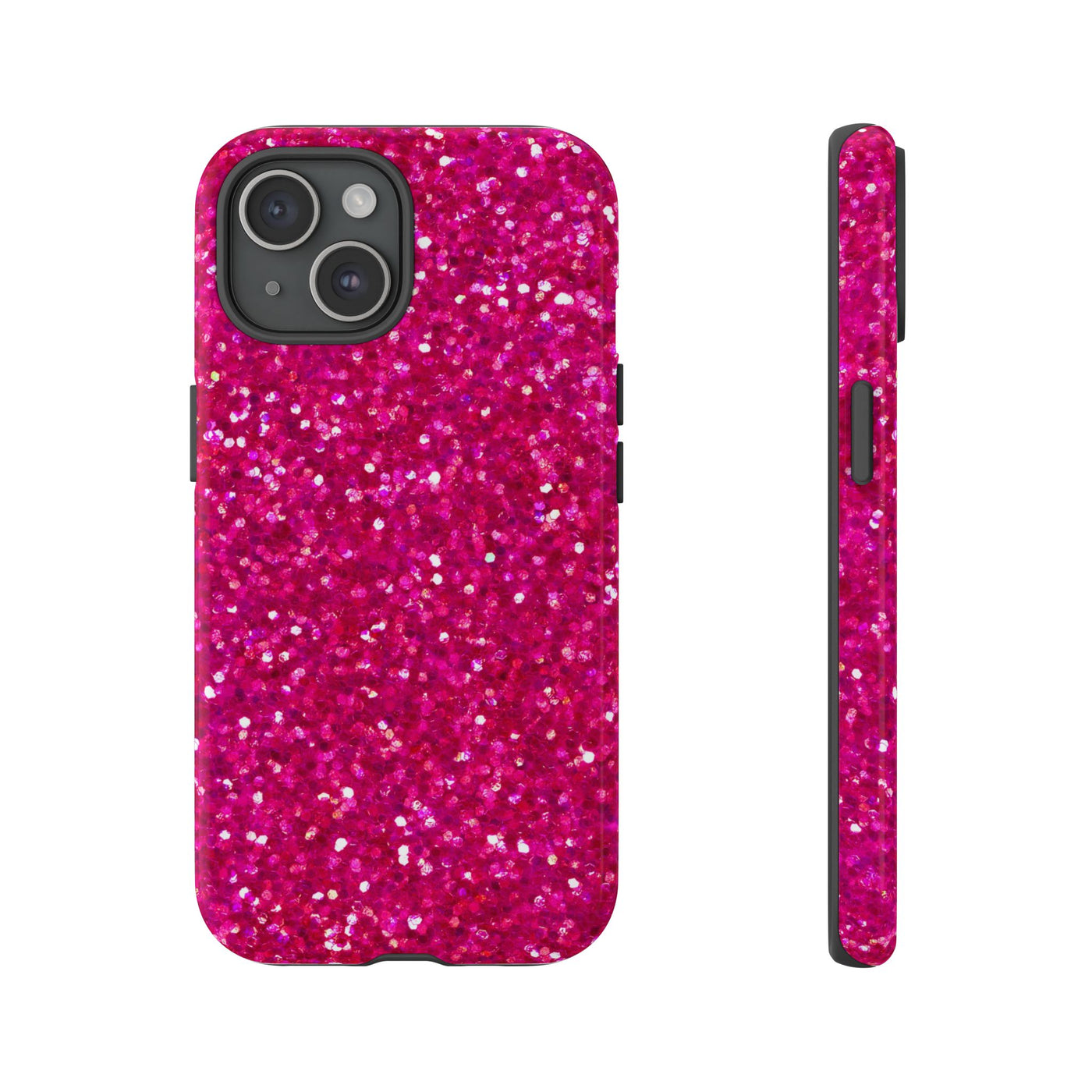 Pink Glitter Cute Phone Case, for IPhone 16 pro Max | Iphone 15, Iphone 14, IPhone 13 Case, 11 8 7, Samsung Galaxy S24, S23, S22, S21, 2 Layer Protection