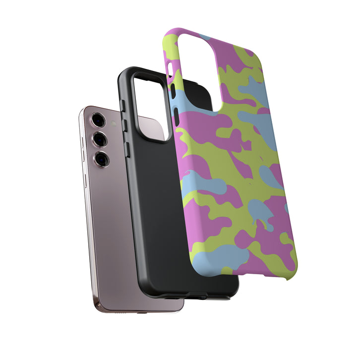 Cute Phone Case | Aesthetic Phone Cases| for Galaxy S23, S22, S21, S20 | Blue Pink Camouflage, Protective Phone Case - Studio40ParkLane