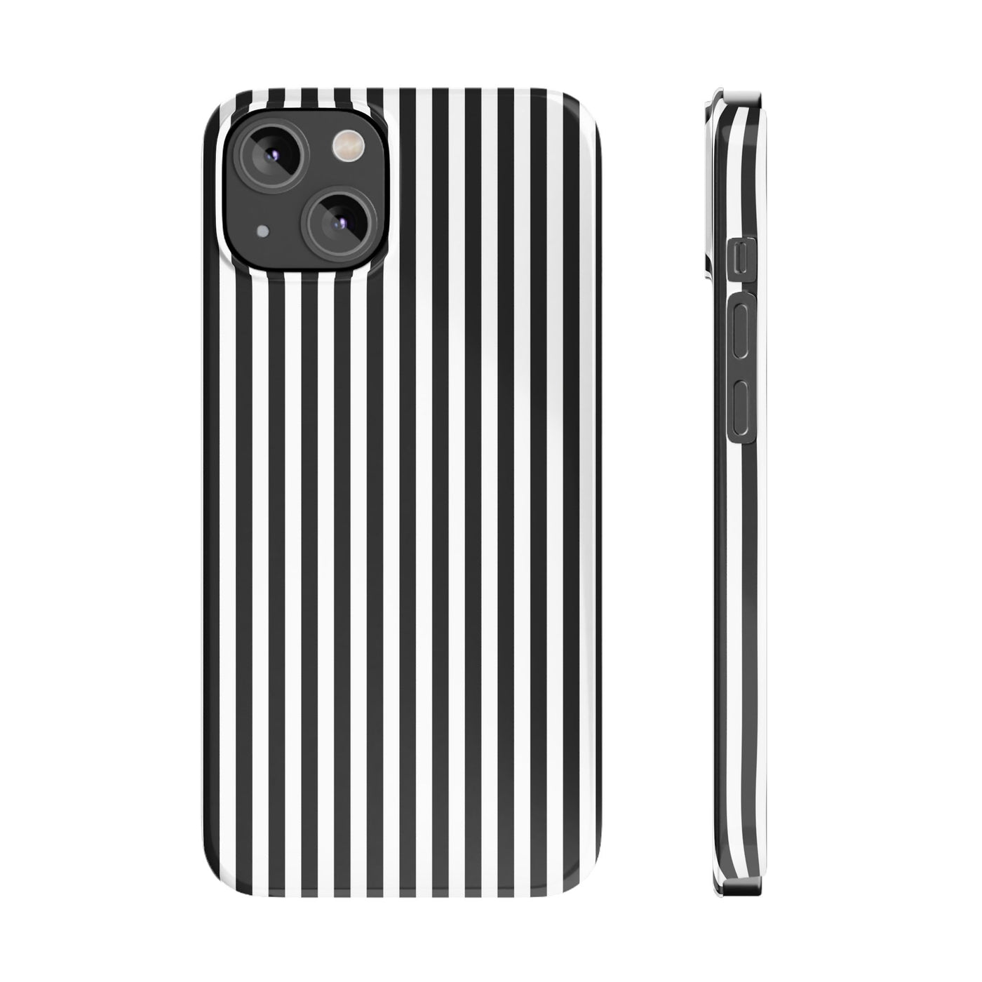 Slim Black White Striped Cute Phone Case for Iphone 16 - | iPhone 15 Pro Max Case | iPhone 14 Case Iphone 13 12 11 10 9 8 7 Gift for Her - Studio40ParkLane