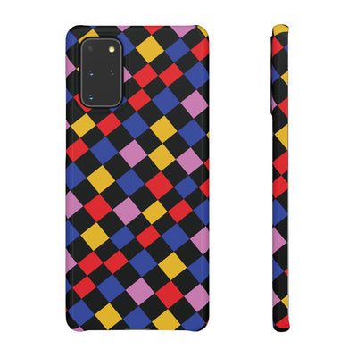 Colorful Checkerboard Cute Phone Case - Sleek Snap - for iPhone 16 15 14 13 12 11 Max Pro Plus Samsung Galaxy S24 S23 S22 S21 S20 Plus Ultra - Studio40ParkLane