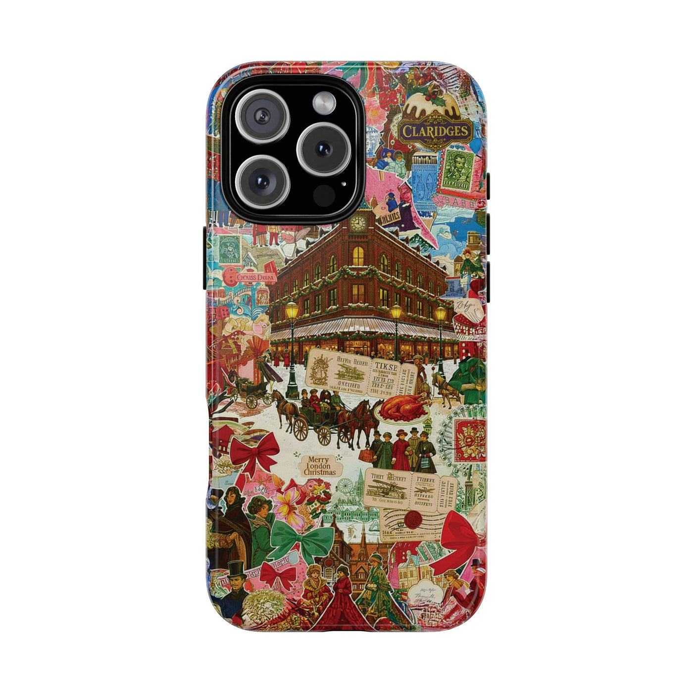 Aesthetic Tough London Coquette Collage Premium Phone Case - For iPhone 17 Pro Max iPhone 16 Pro iPhone 15 Iphone 14 Plus 13 Pro 12 11 10 XR - Studio40ParkLane