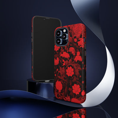 Cool IPhone Case | Red Flowers, iPhone 15 Case | iPhone 15 Pro Case, Iphone 14 Case, Iphone 14 Pro Max Case, Protective Iphone Case