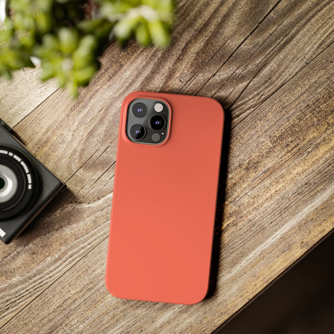 Slim Coral pink Gift for Her Aesthetic Cute Phone Case for Iphone 16 - | iPhone 15 Pro Max Case | iPhone 14 Case 13 12 11 10 9 8 7 - Studio40ParkLane
