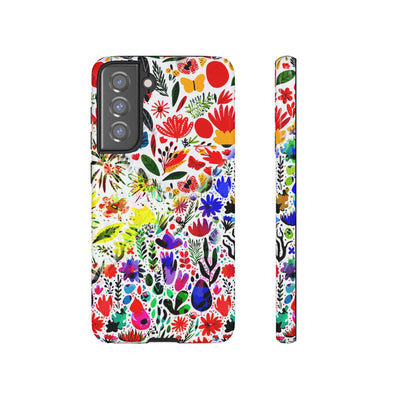 Impact Resistant, Colored Flowers, Cute Phone Cases for Samsung S24, S23, S22, S21, IPhone 15 pro Iphone 14 pro Iphone 13 IPhone 12 Iphone 11