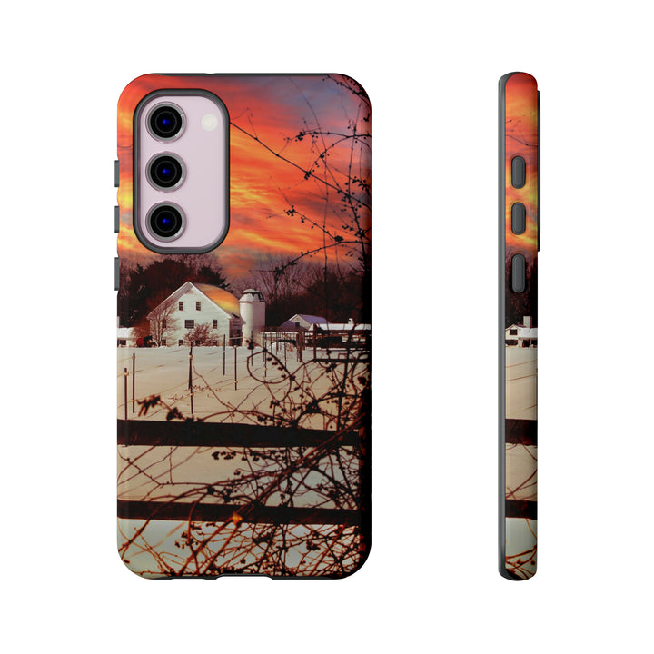 Cute Samsung Phone Case | Aesthetic Samsung Phone Case | Galaxy S23, S22, S21, S20 | Winter Sunset, Protective Phone Case - Studio40ParkLane