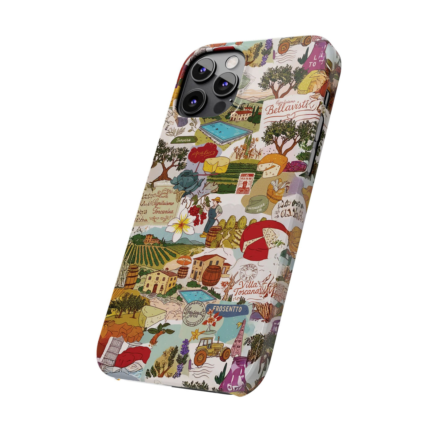 Slim Italy Tuscany Coquette Collage Cute Phone Case for Iphone 17 - | iPhone 16 Pro Max Case | iPhone 15 Case Iphone 14 13 12 11 10 9 8 7 - Studio40ParkLane