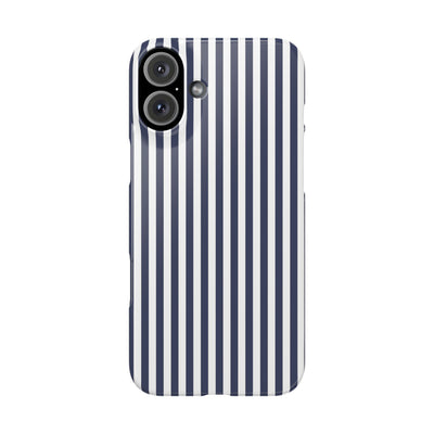Slim Navy Blue Striped Cute Phone Case for Iphone 16 - | iPhone 15 Pro Max Case | iPhone 14 Case Iphone 13 12 11 10 9 8 7 XS X Gift for Her - Studio40ParkLane