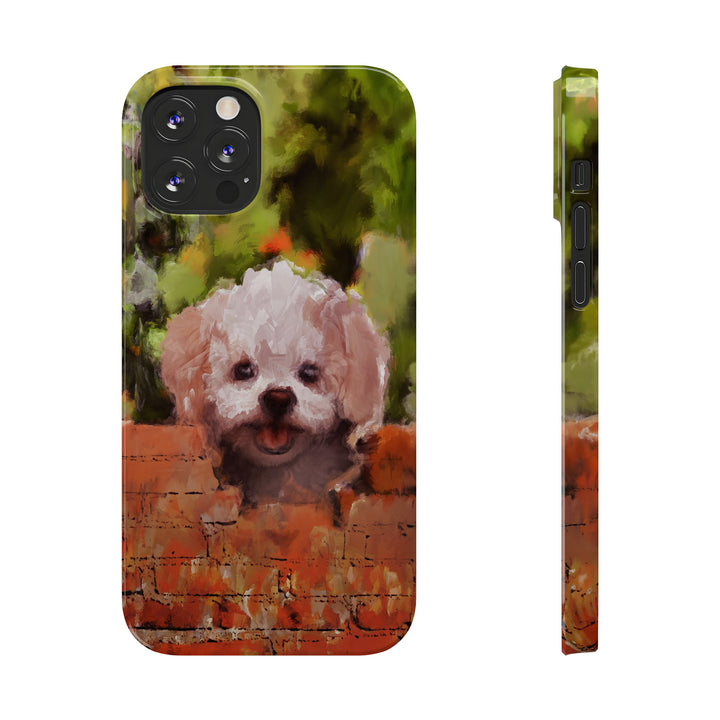 Slim Cute Phone Cases for Iphone - | iPhone 15 Case | iPhone 15 Pro Max Case, Iphone 14 Case, Iphone 14 Pro Max, Iphone 13, Bichon Frise Dog - Studio40ParkLane
