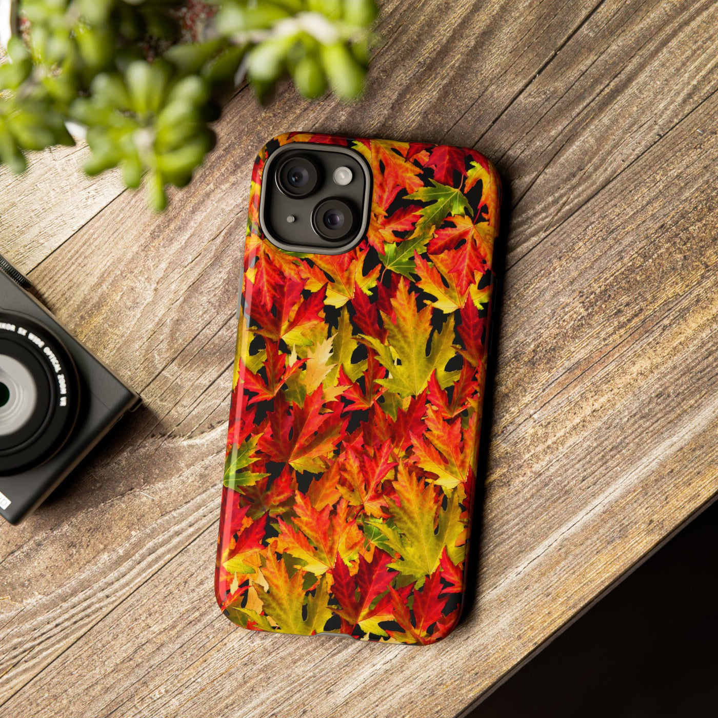 Fall Leaves Impact Resistant, Cute Phone Cases for Samsung S24, S23, S22, S21, IPhone 15 pro Iphone 14 pro Iphone 13 IPhone 12 Iphone 11