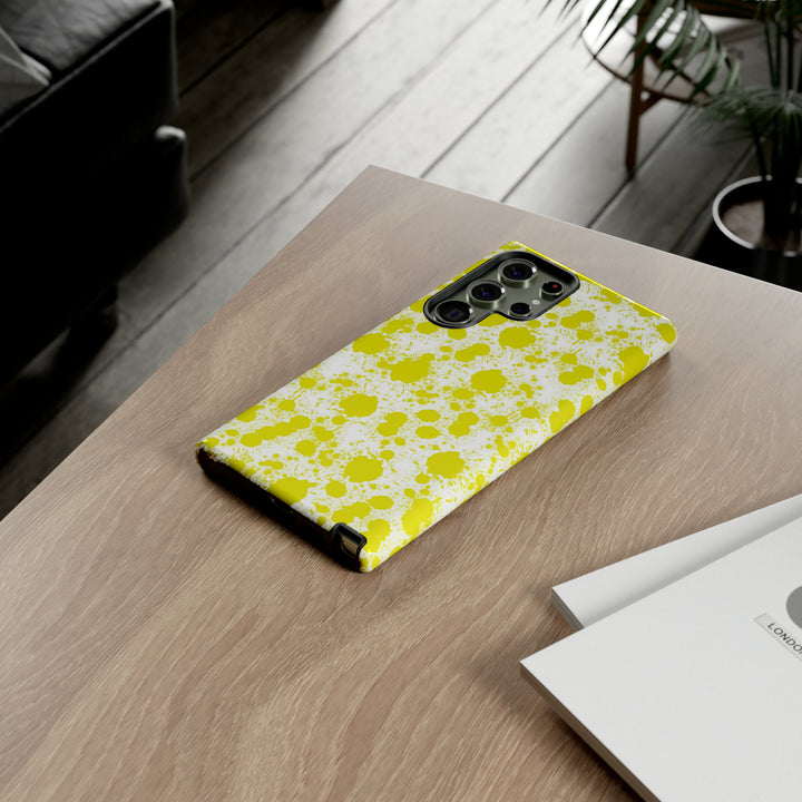Cool Phone Case | Aesthetic Phone Case | Paint Splash Yellow | For Samsung Galaxy S23, S22, S21, S20 | Luxury Double Layer | Cute - Studio40ParkLane