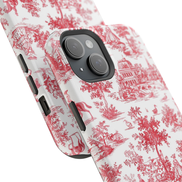 Magsafe French Toile Personalized Initial Custom Gift for Her Cute Phone Cases for Iphone 16 Pro Max | iPhone 15 Case | iPhone 15 Pro Max Case, Iphone 14, 13, 12, 11, 10, 8, 7 - Studio40ParkLane