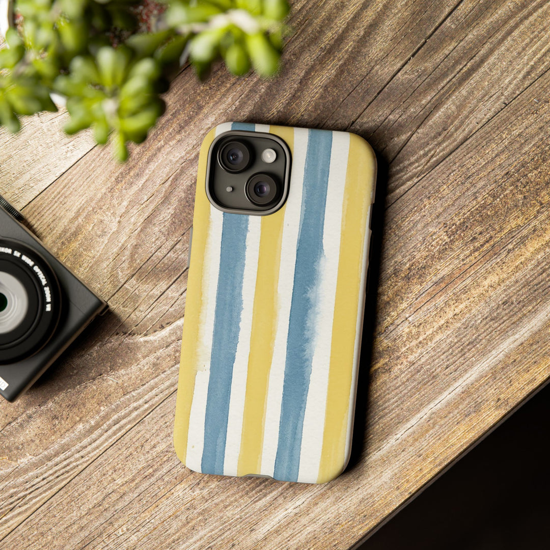 Tough Cute Yellow Stripes Phone Case, for IPhone 17 Pro Max | Iphone 17 Air, Iphone 16, IPhone 15, 14 13 12, Samsung Galaxy S26, S25, S24, S23 - Studio40ParkLane
