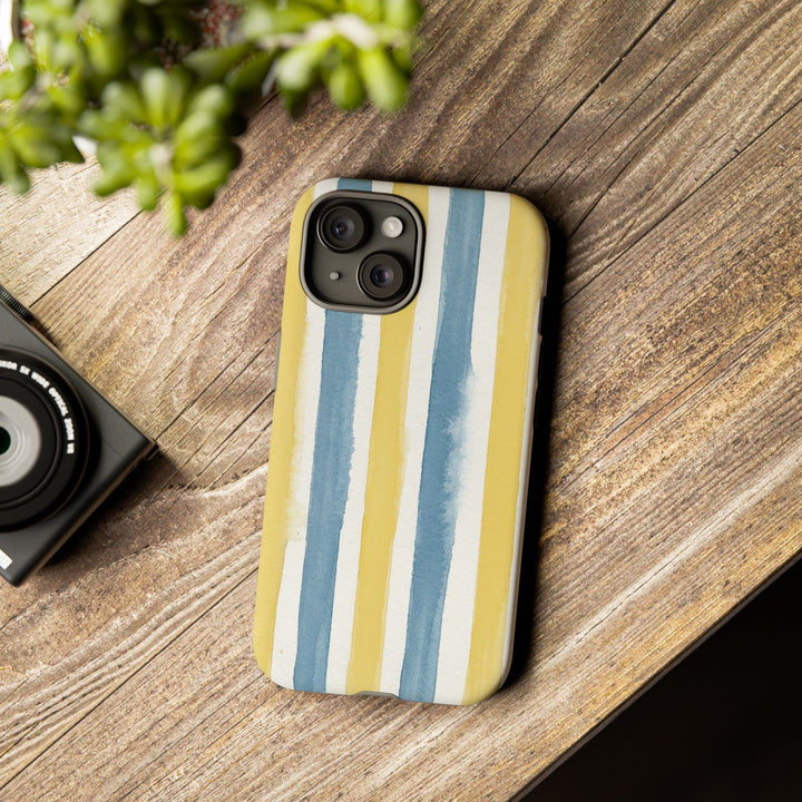 Tough Cute Yellow Stripes Phone Case, for IPhone 17 Pro Max | Iphone 17 Air, Iphone 16, IPhone 15, 14 13 12, Samsung Galaxy S26, S25, S24, S23 - Studio40ParkLane