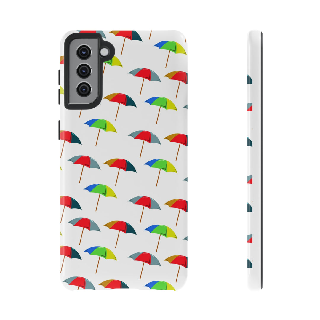 Cute Samsung Phone Case | Aesthetic Samsung Phone Case | Galaxy S23, S22, S21, S20 | Colorful Beach Parasols, Protective Phone Case - Studio40ParkLane