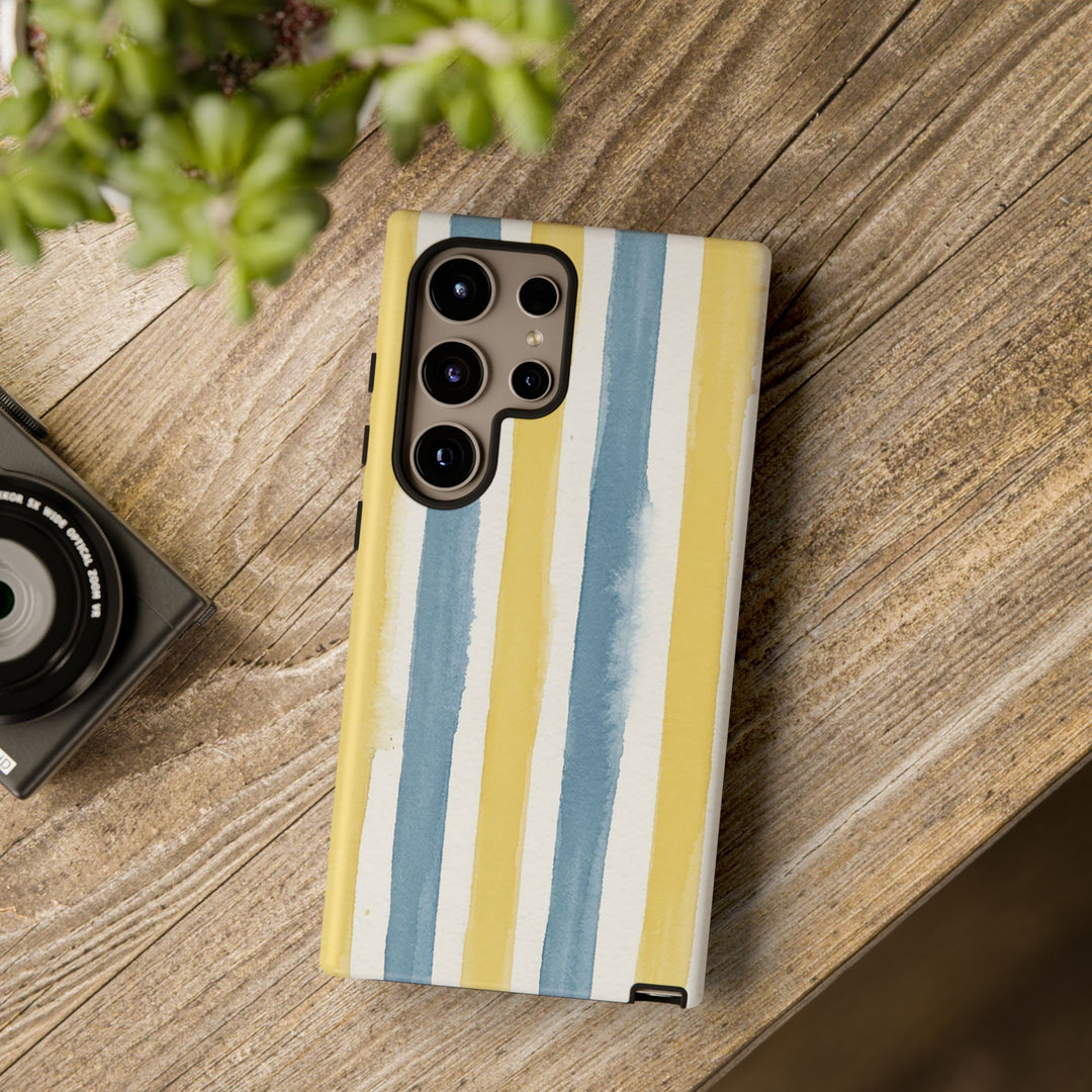Tough Cute Yellow Stripes Phone Case, for IPhone 17 Pro Max | Iphone 17 Air, Iphone 16, IPhone 15, 14 13 12, Samsung Galaxy S26, S25, S24, S23 - Studio40ParkLane