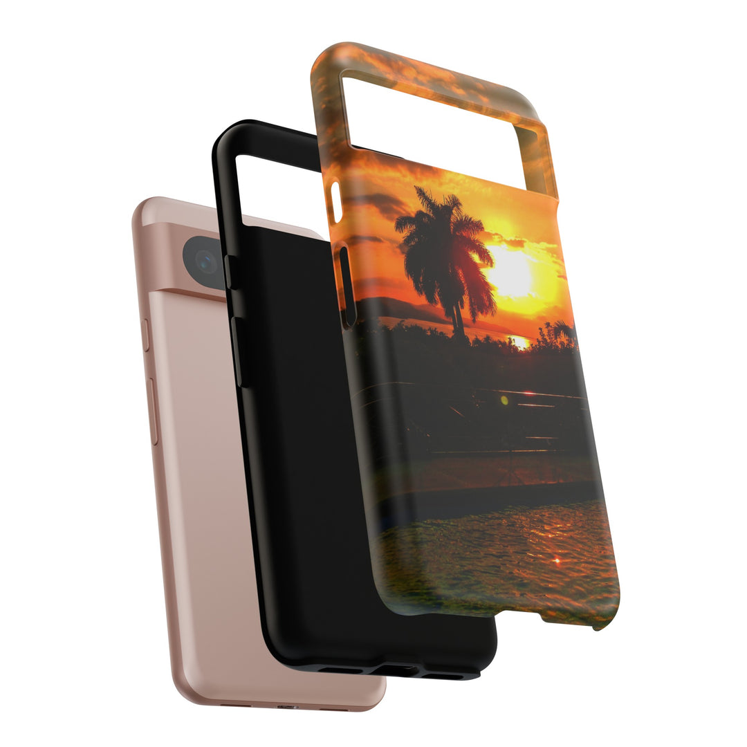 Cute Samsung Case | Cool Iphone Case | Summer Jamaica Pool Sunset, Samsung S24, S23, S22, S21, IPhone 15 Case | Iphone 14 Case, Iphone 13 Case - Studio40ParkLane