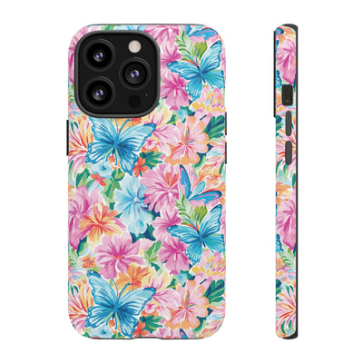 Premium Tough Butterflies Flowers Cute Phone Cases for Samsung S24, S23, S22, S21, S20, Plus and Ultra, Iphone 16 Pro Max,15, 14, 13, 12, 11, 10