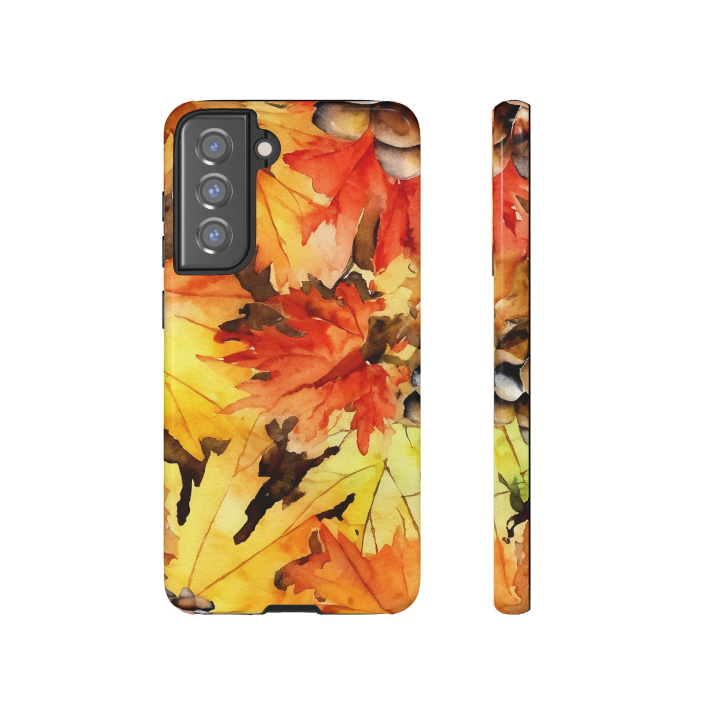 Impact Resistant, Fall Leaves, Cute Phone Cases for Samsung S24, S23, S22, S21, IPhone 15 pro Iphone 14 pro Iphone 13 IPhone 12 Iphone 11