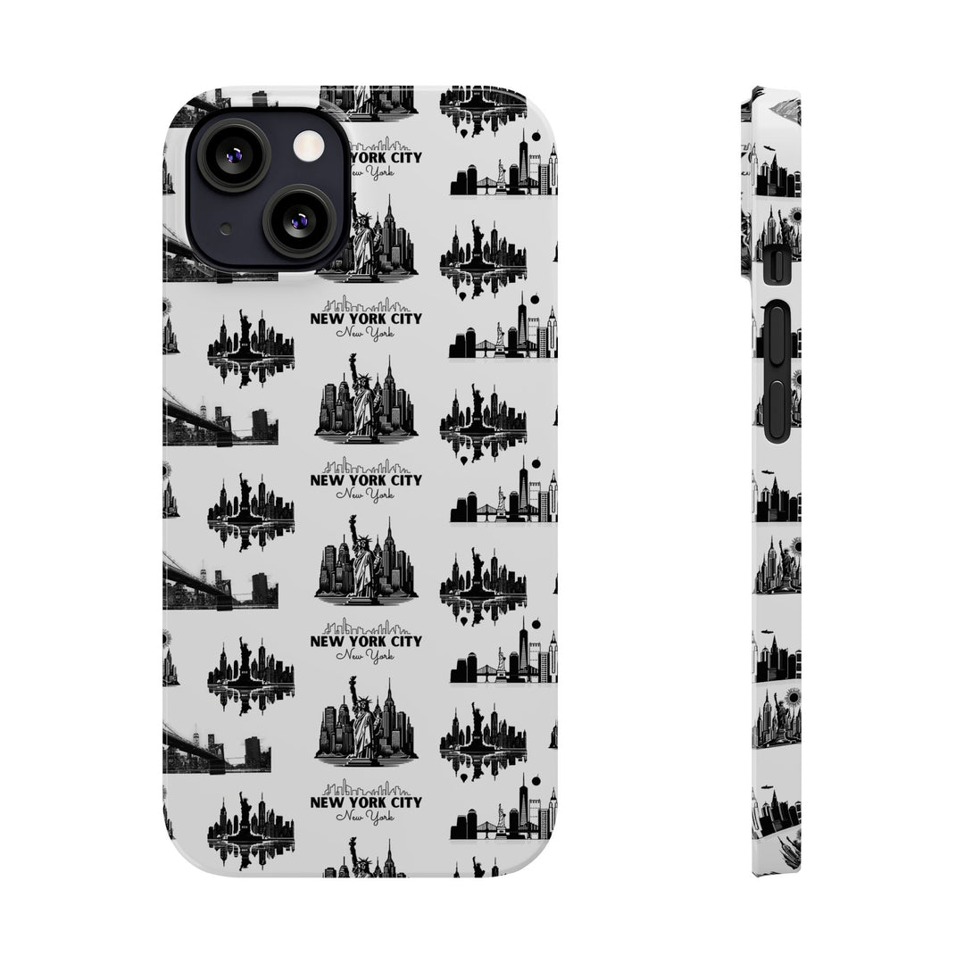 Slim New York Skyline Collage Coquette Gift for Her Cute Phone Cases for Iphone 16 Pro Max | iPhone 15 Case | iPhone 15 Pro Max Case, Iphone 14, Iphone 14 Pro Max, Iphone 13 12 11 8 7 - Studio40ParkLane