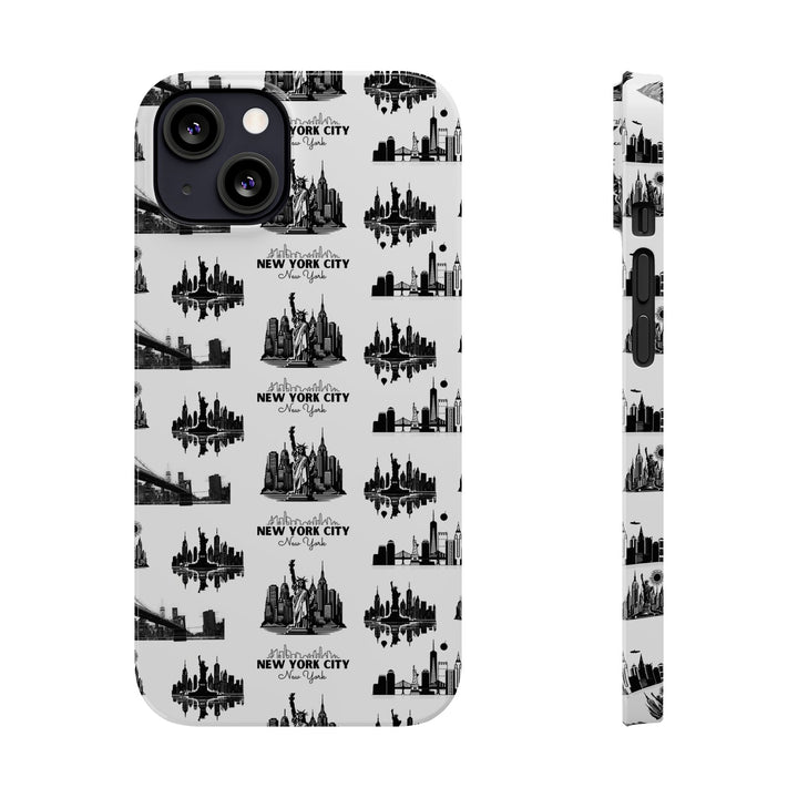 Slim New York Skyline Collage Coquette Gift for Her Cute Phone Cases for Iphone 16 Pro Max | iPhone 15 Case | iPhone 15 Pro Max Case, Iphone 14, Iphone 14 Pro Max, Iphone 13 12 11 8 7 - Studio40ParkLane