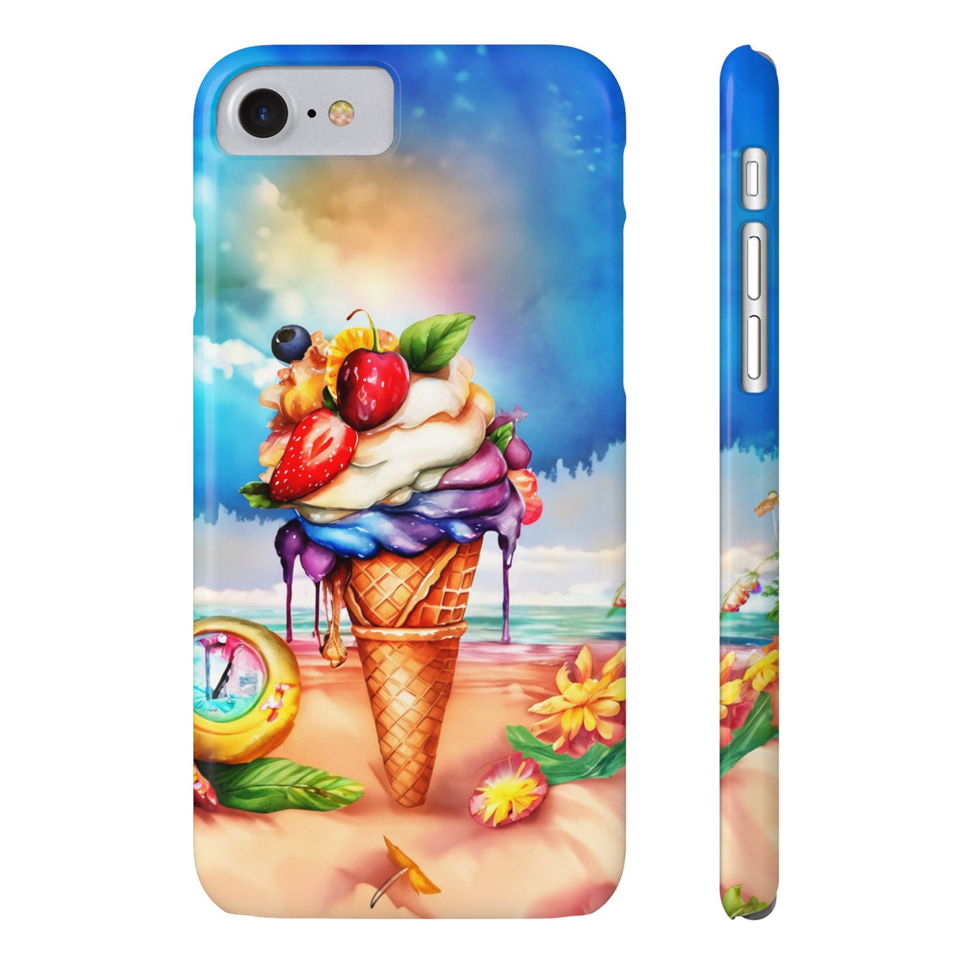 Summer Ice Cream Cone Slim Cute Phone Cases for Iphone  | iPhone 15 Case | iPhone 15 Pro Max Case, Iphone 14, Iphone 14 Pro Max, Iphone 13