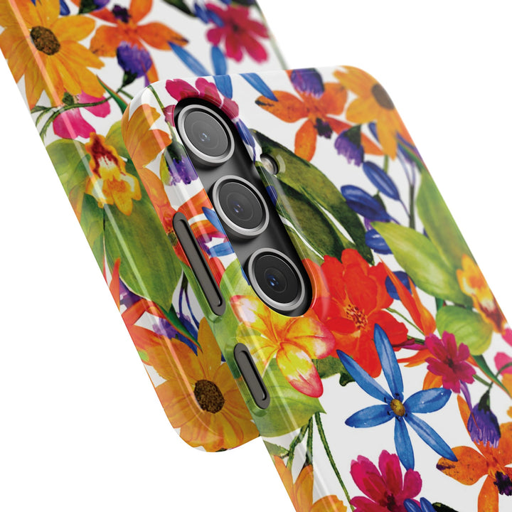 Sleek Snap Colorful Flowers Cute Phone Case for iPhone 16 15 14 13 12 11 X Xs Max Xr Pro Plus Samsung Galaxy S24 S23 S22 S21 S20 Note Ultra