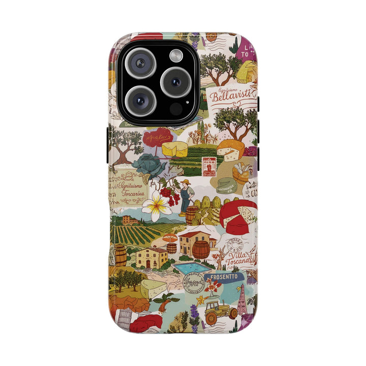 Italy Tuscany Coquette Collage Tough Premium Phone Case - For iPhone 17 Pro Max iPhone 16 Pro iPhone 15 Iphone 14 Plus 13 Pro 12 11 10 XR - Studio40ParkLane