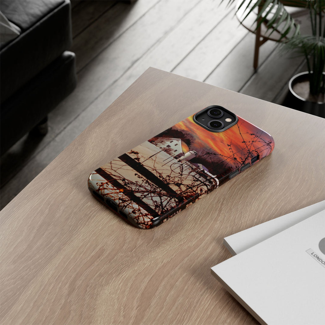 Impact Resistant, Winter Sunset Cute Phone Cases for Samsung S24, S23, S22, S21, IPhone 15 pro Iphone 14 pro Iphone 13 IPhone 12 Iphone 11 - Studio40ParkLane