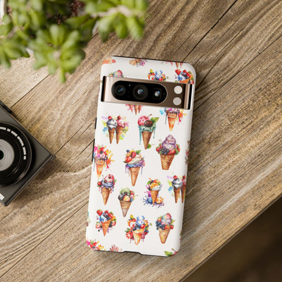 Impact Resistant, Summer Icecream, Cute Phone Cases for Samsung S24, S23, S22, S21, IPhone 15 pro, Iphone 14 pro, Iphone 13 IPhone 12, Iphone 11