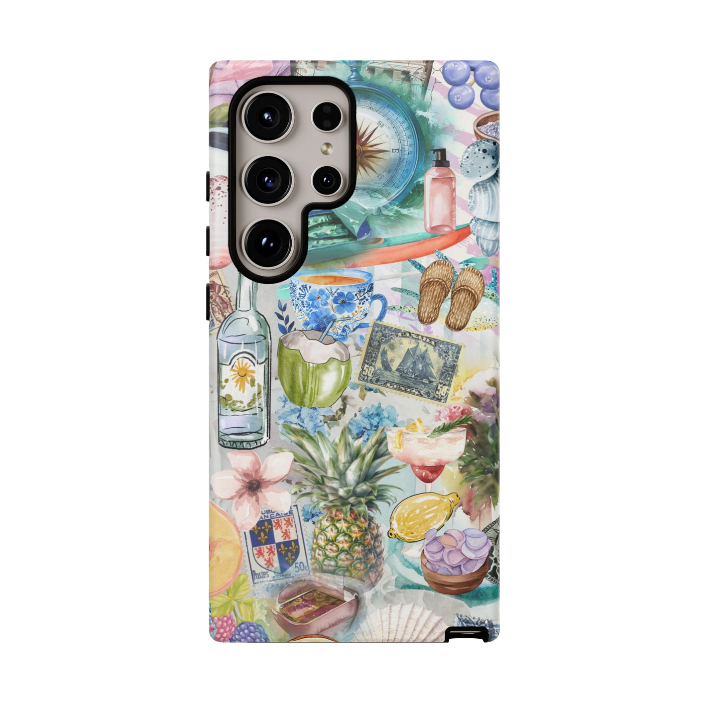 Impact Resistant, Travel Coquette Collage, Cute Phone Cases for Samsung S24, S23, S22, S21, IPhone 15 pro Iphone 14 pro Iphone 13 IPhone 12 Iphone 11