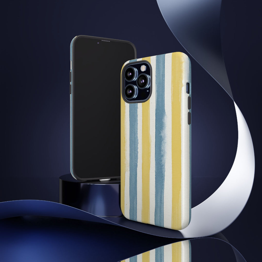 Tough Cute Yellow Stripes Phone Case, for IPhone 17 Pro Max | Iphone 17 Air, Iphone 16, IPhone 15, 14 13 12, Samsung Galaxy S26, S25, S24, S23 - Studio40ParkLane