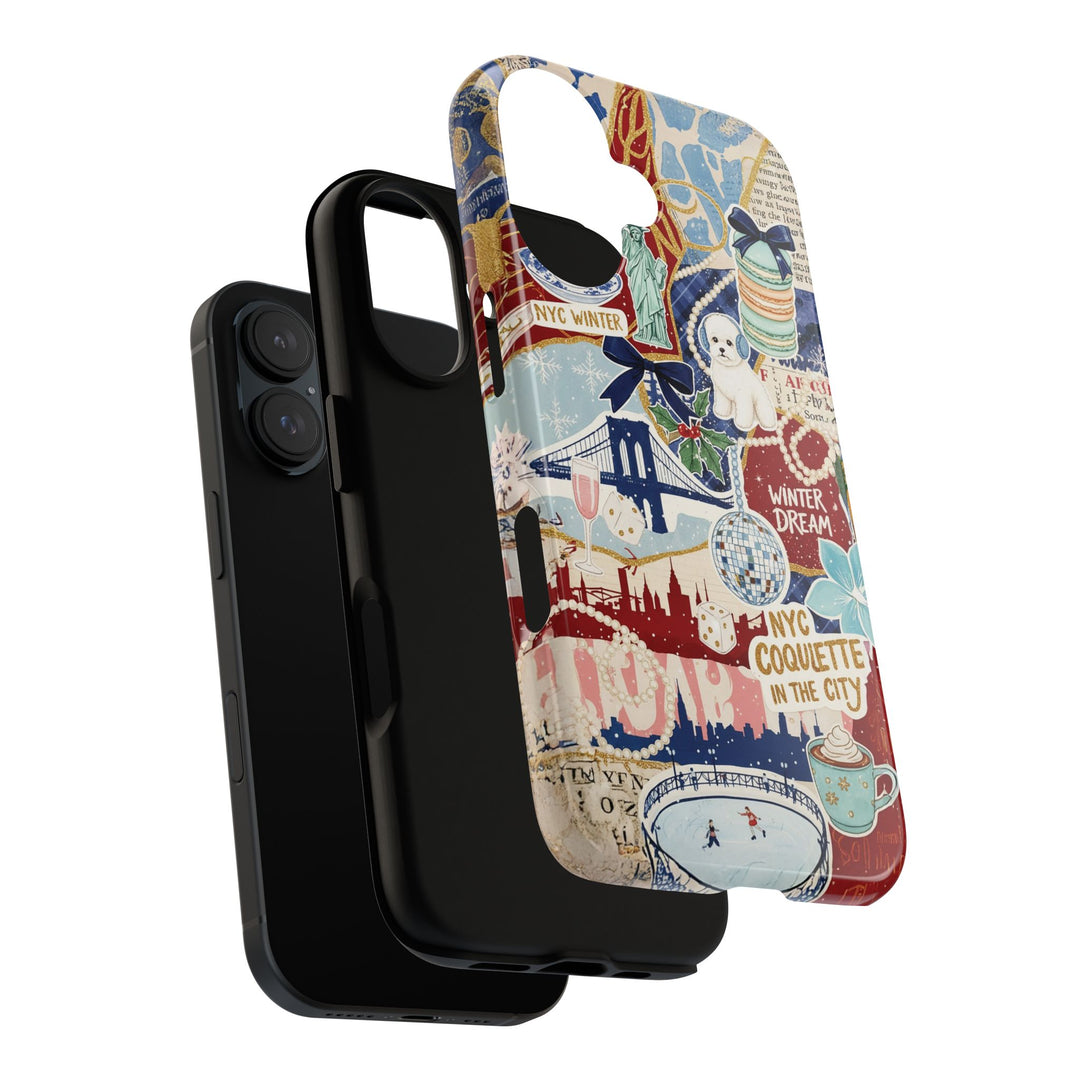 New York Winter Coquette Collage Tough Premium Phone Case - For iPhone 17 Pro Max iPhone 16 Pro iPhone 15 Iphone 14 Plus 13 Pro 12 11 10 XR