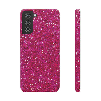 Snap Non-Glitter Muted Pink Play on "Faux" Glitter Effect Cute Phone Cases for Samsung and Iphone, 16, 15, 14, S24, S23, S22, S21, S20, Plus and Ultra