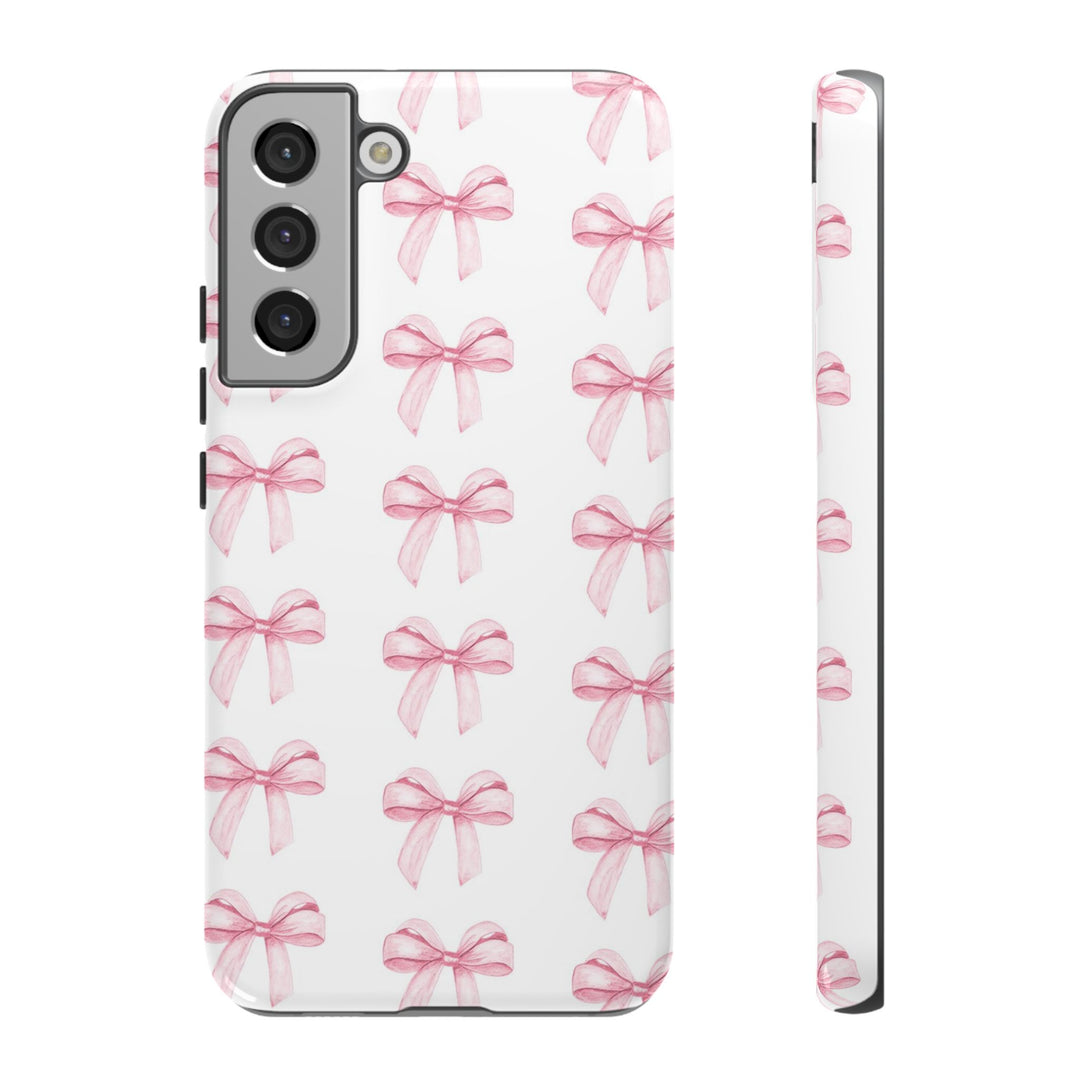 Pink Bows Cute Phone Case, for IPhone 16 Pro Max | Iphone 15, Iphone 14, IPhone 13 Case, 11 8 7, Samsung Galaxy S24, S23, S22, S21, 2 Layer Protection - Studio40ParkLane