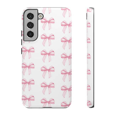 Pink Bows Cute Phone Case, for IPhone 16 Pro Max | Iphone 15, Iphone 14, IPhone 13 Case, 11 8 7, Samsung Galaxy S24, S23, S22, S21, 2 Layer Protection