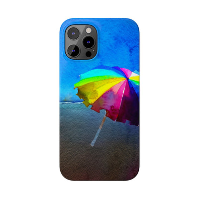 Slim Cute Phone Cases for Iphone - | iPhone 15 Case | iPhone 15 Pro Max Case, Iphone 14 Case, Iphone 14 Pro Max, Iphone 13, Summer Beach Umbrella