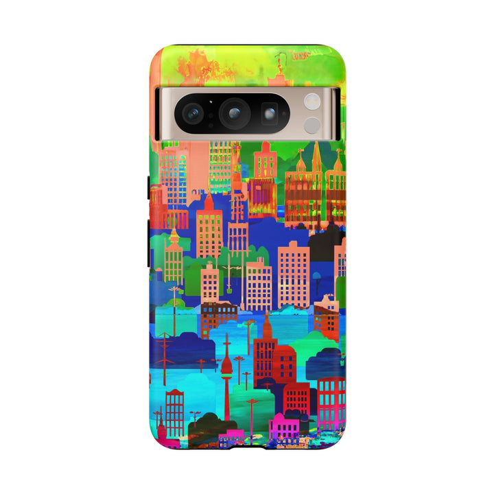 Cute Samsung Case | Cool Iphone Case | Summer City Skyline, Samsung S24, S23, S22, S21, IPhone 15 Case | Iphone 14 Case, Iphone 13 Case - Studio40ParkLane