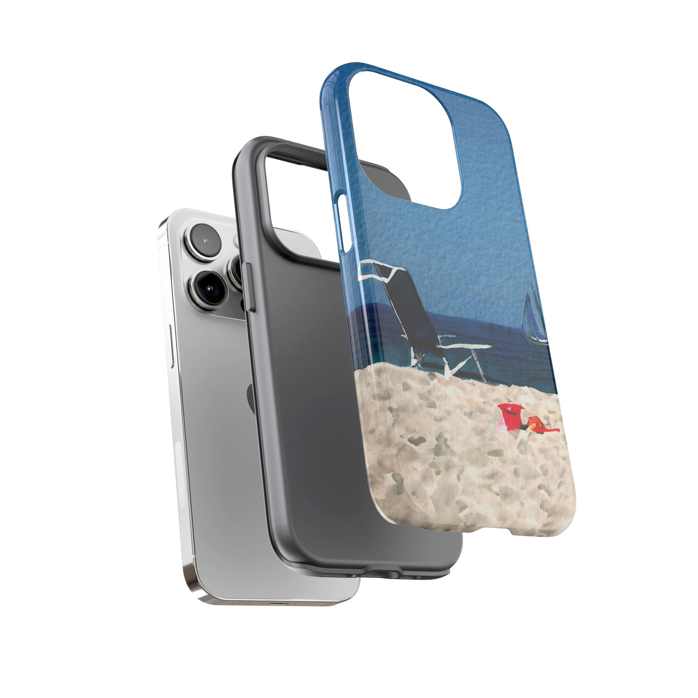 Cute Samsung Case | Cool Iphone Case | Summer Blue Beach Chair, Samsung S24, S23, S22, S21, IPhone 15 Case | Iphone 14 Case, Iphone 13 Case